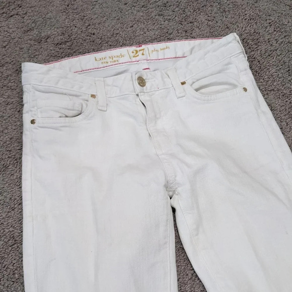 Kate Spade Play Hooky White Straight Leg Jeans size 27 - Picture 2 of 10